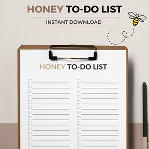 Honey To-Do List Printable, Umzugsliste, Umzugsplaner, Umzugsplaner, Umzugsplaner, Umzugsplaner, Download | PDF-Datei