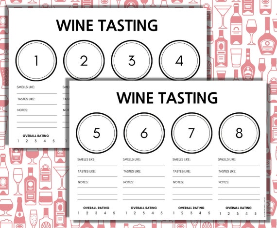 Wine Tasting Printable – Wine Night Scorecard & Tasting Mat PDF
