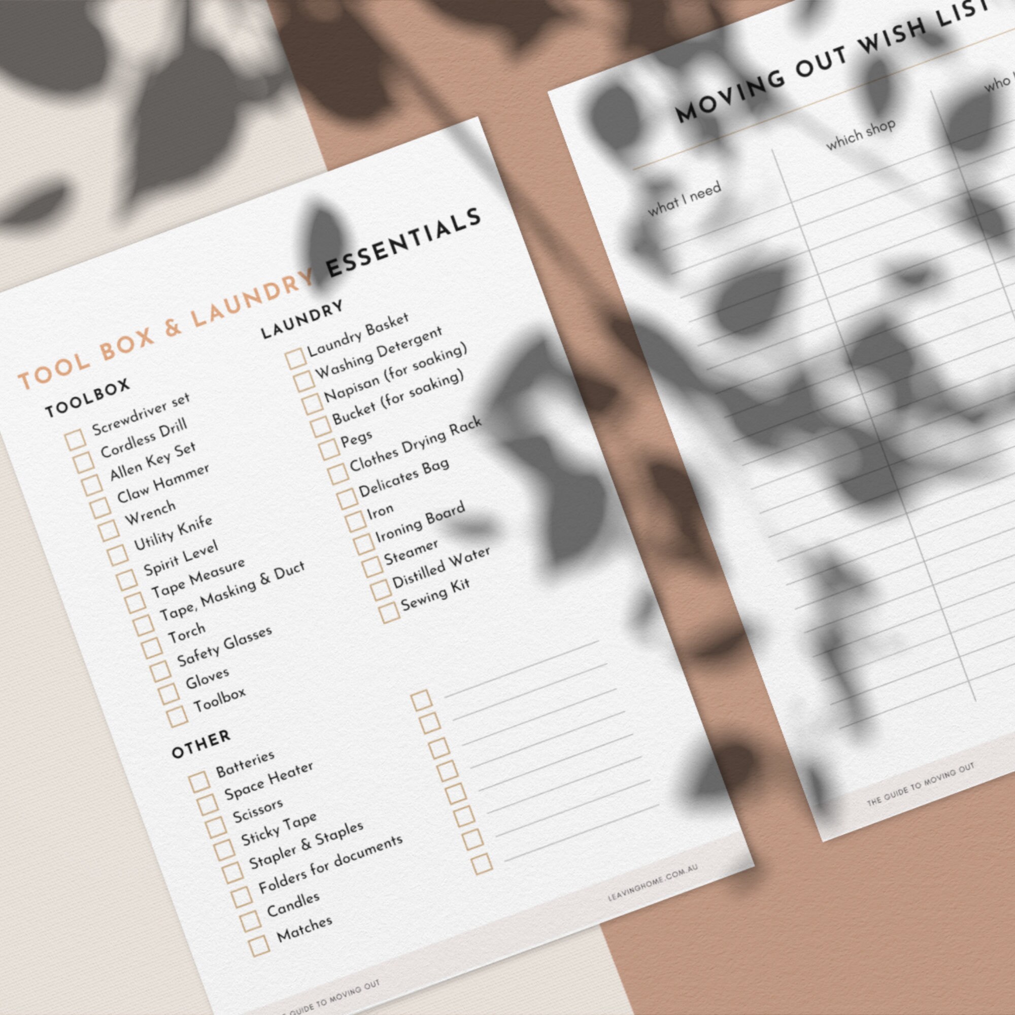 Toolbox and Laundry Essentials Checklist, Home Basics for Your New Home, Instant Download - Etsy