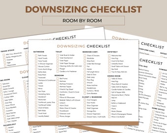 Downsizing Checklist. Relocating for retirement, Moving House, New Home Checklist. Moving Checklist Decluttering for moving Instant Download