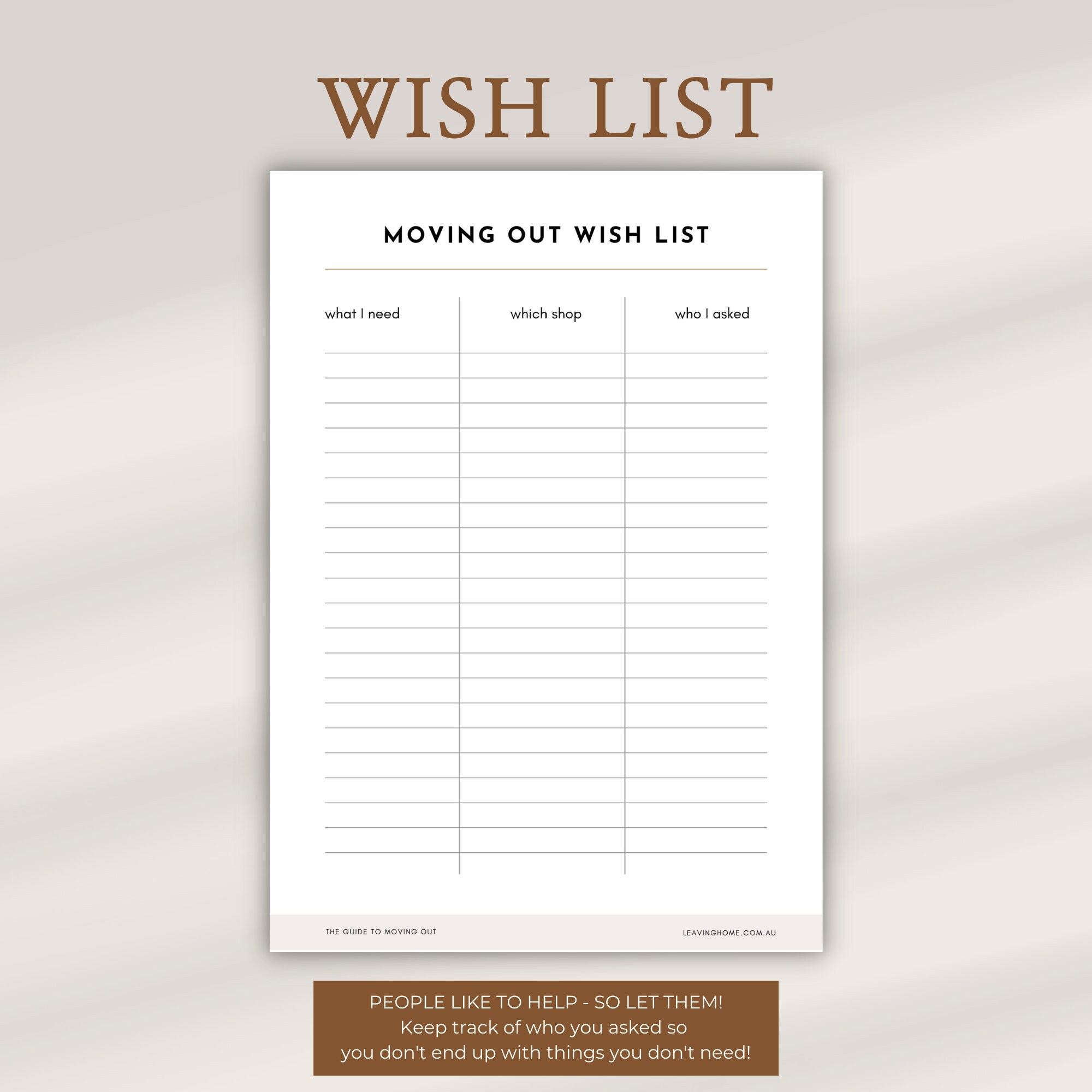Bedroom Essentials Checklist Printable, Bedroom Basic List. Moving