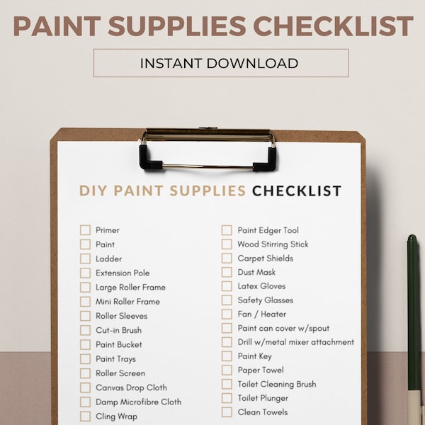 Paint Party Checklist Etsy