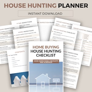 House hunting planner includes strategy, planner, real estate planner, home hunting checklist. New Home Planning Organization. Download, PDF