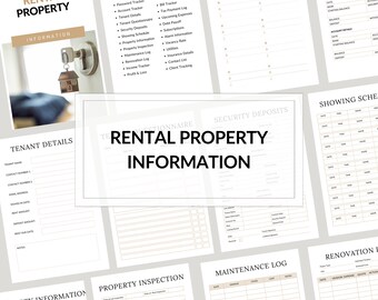 Rental Property Information for landlords, homeowners, Air BnB property owners. Tenant Rental Guide. Rental Property Tracker Landlord | PDF.