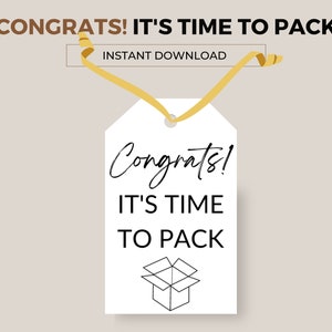 ¡Felicitaciones! Es hora de empacar la etiqueta. Agregue una etiqueta a su regalo de felicitaciones. Descargue, imprima y péguela con una cinta. Descargue, imprima y corte