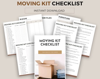 Moving Kit Checklist Bundle • Room Layout and Packing List PDF • Moving Tools, Floor Plan and Measurement Sheets