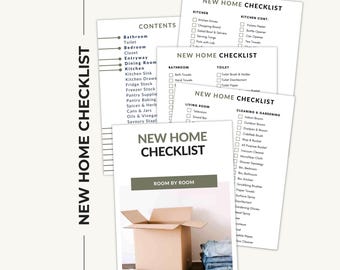New Home Essentials Checklist: Room by Room Moving Planner (PDF)