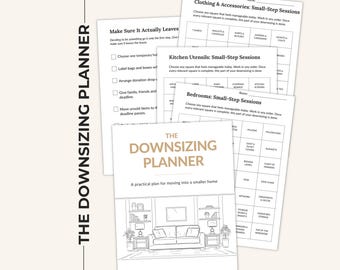 Downsizing Checklist Printable | Moving to Smaller Home Planner PDF