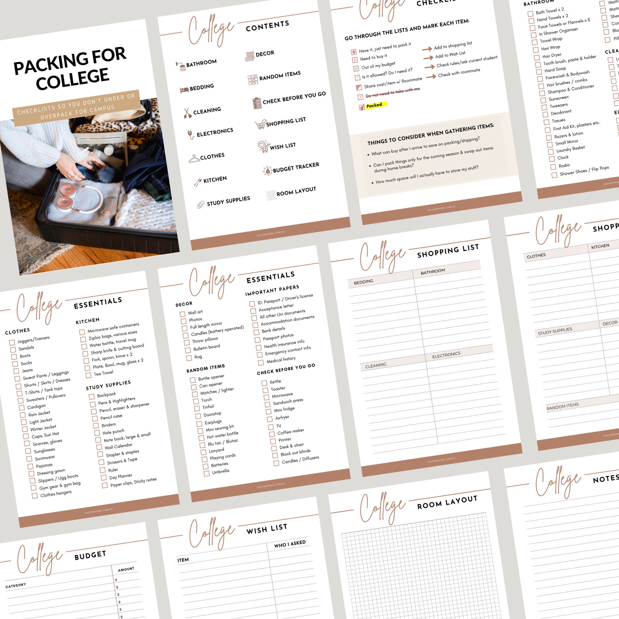 College Packing List, Dorm Room Checklist, the Basics You Need for ...