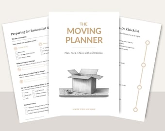 Moving Planner Printable | Moving House Planner | Moving Binder PDF | Moving Checklist | Digital Download