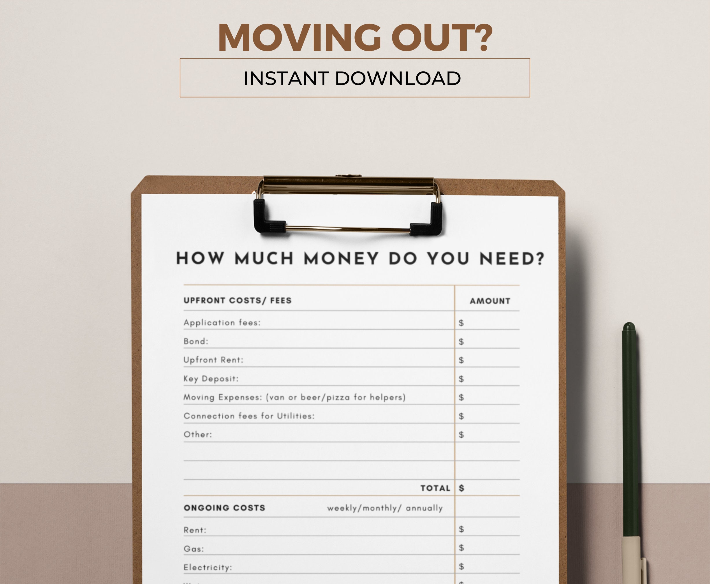 How Much Money Do You Need to Move Out of Home. Budget for Moving