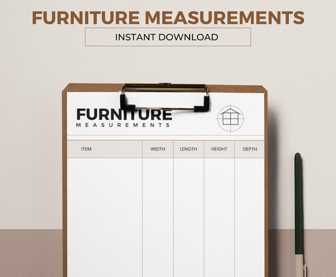 Furniture Measurement Sheet: Moving Essentials Checklist (PDF Download ...