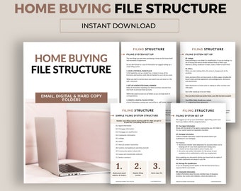 Home Buying File Structure Printable – First Home Buyer Organization Guide PDF