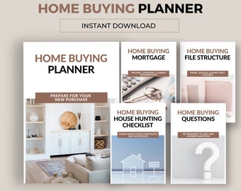 Home Buying Planner Printable, House Purchase Checklist, First Home Planning Workbook PDF