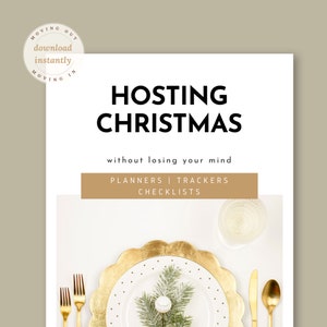 Christmas Day Planner. Meal & Drinks List, Guest List, Holiday Planning, Hosting Christmas Organizer. Christmas Checklist. Download | PDF
