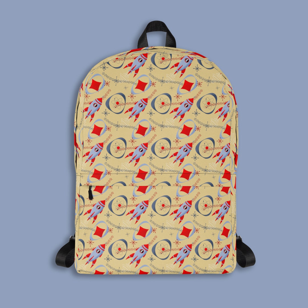 Atomic Rocket Mid Century Modern Retro Spaceship Backpack - Etsy