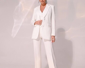 3 piece womens pant suits