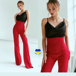 Red Pants - Etsy