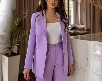 purple suit for ladies
