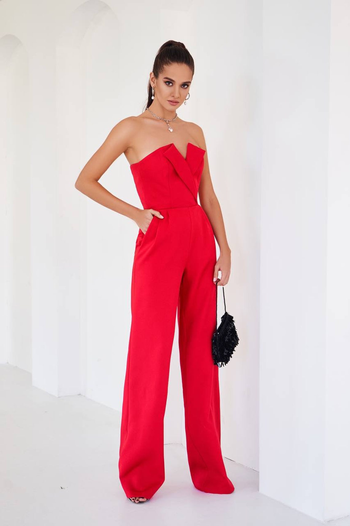 Jumpsuit wedding Guest Jumpsuit Party Jumpsuit Prom Etsy