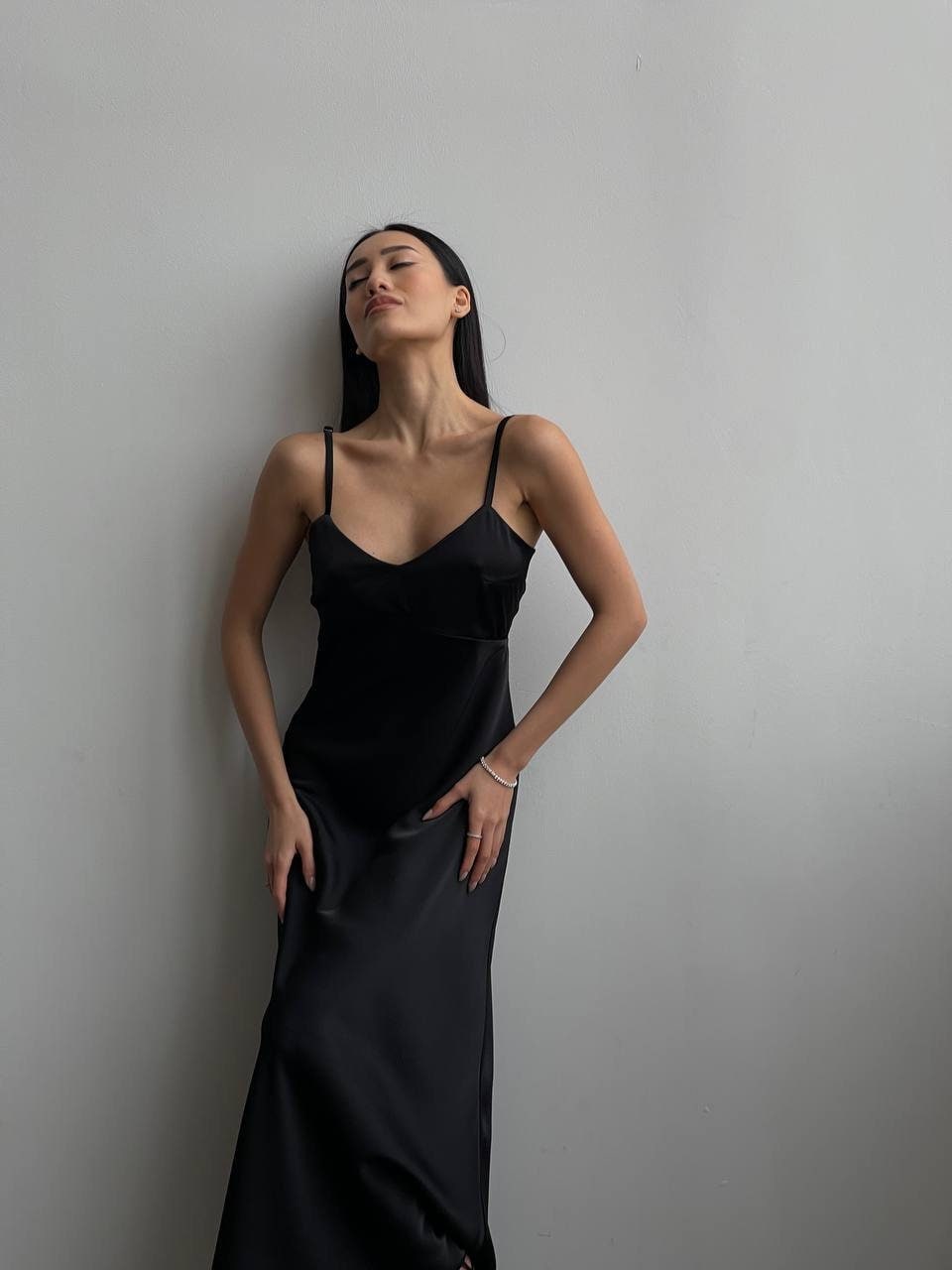 Panelled silk-satin full slip dress | Raey | Slip dress, Black slip dress,  White slip dress