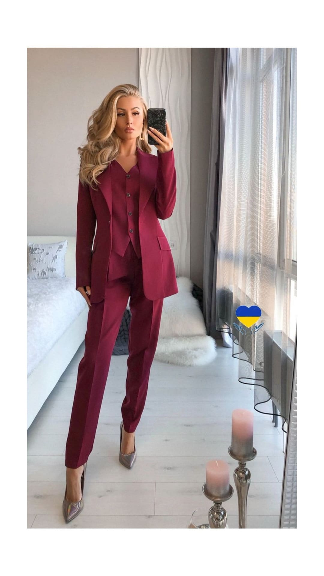 Office Woman 3 Piece Suit, Bridal Pantsuit, Blazer Women, Women Suit ...