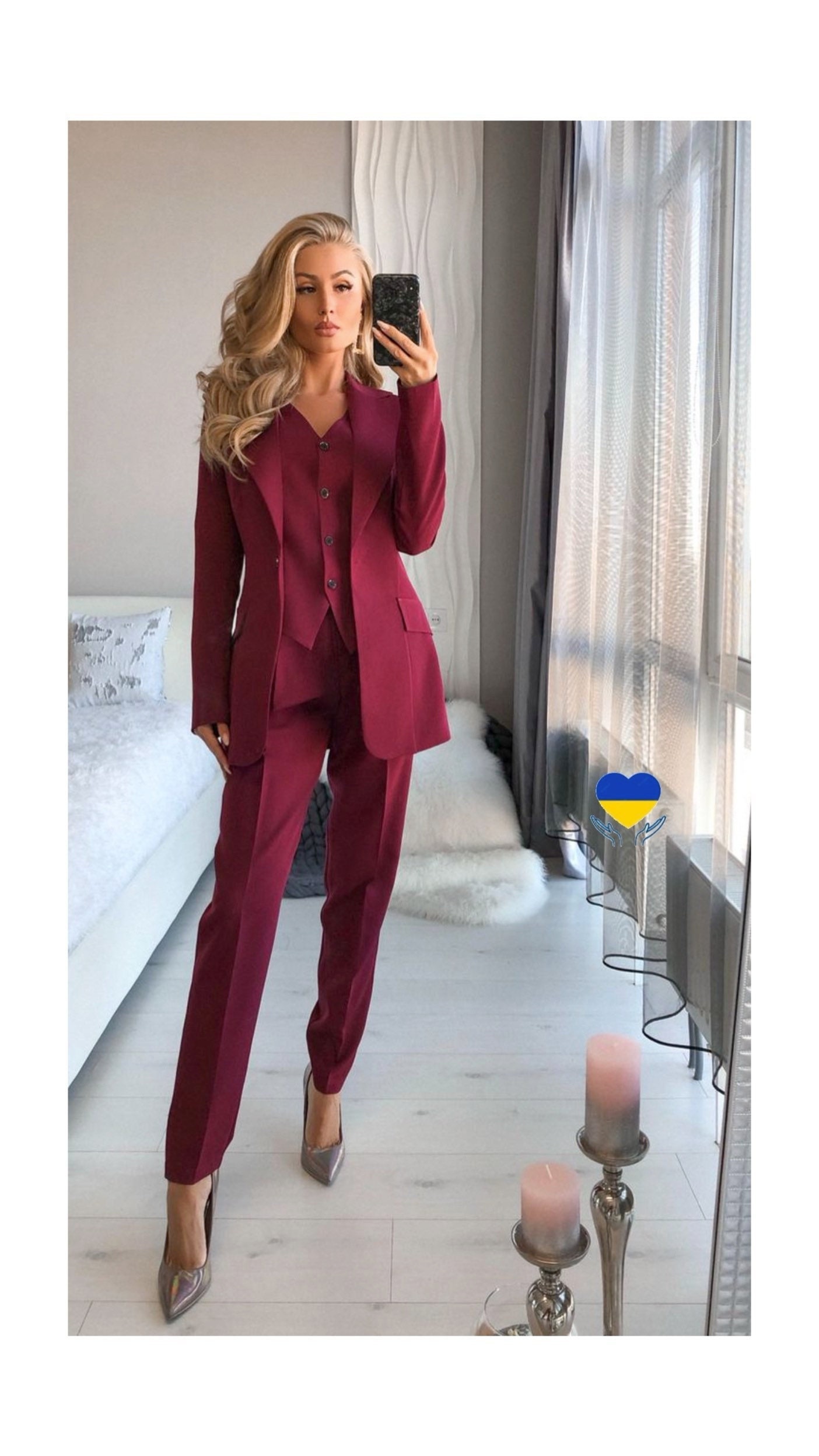 Office Woman 3 Piece Suit, Bridal Pantsuit, Blazer Women, Women