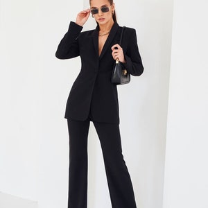 Mokko Blazer Suit for Women Two Piece Suit Classic - Etsy