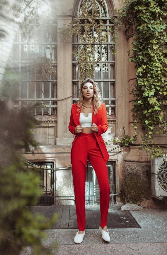 Traje clásico de dos piezas, traje de mujer, conjunto de traje de mujer,  traje de boda, pantalones fuertes conjunto de traje de abrigos de mujer,  múltiples colores -  México