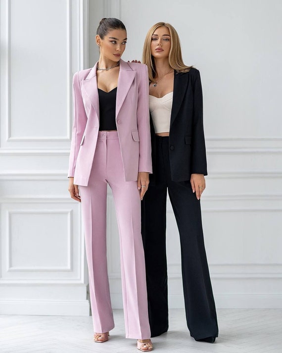 Two Piece Women Suit, Wedding Guest Suit, Blazer Trousers Suit