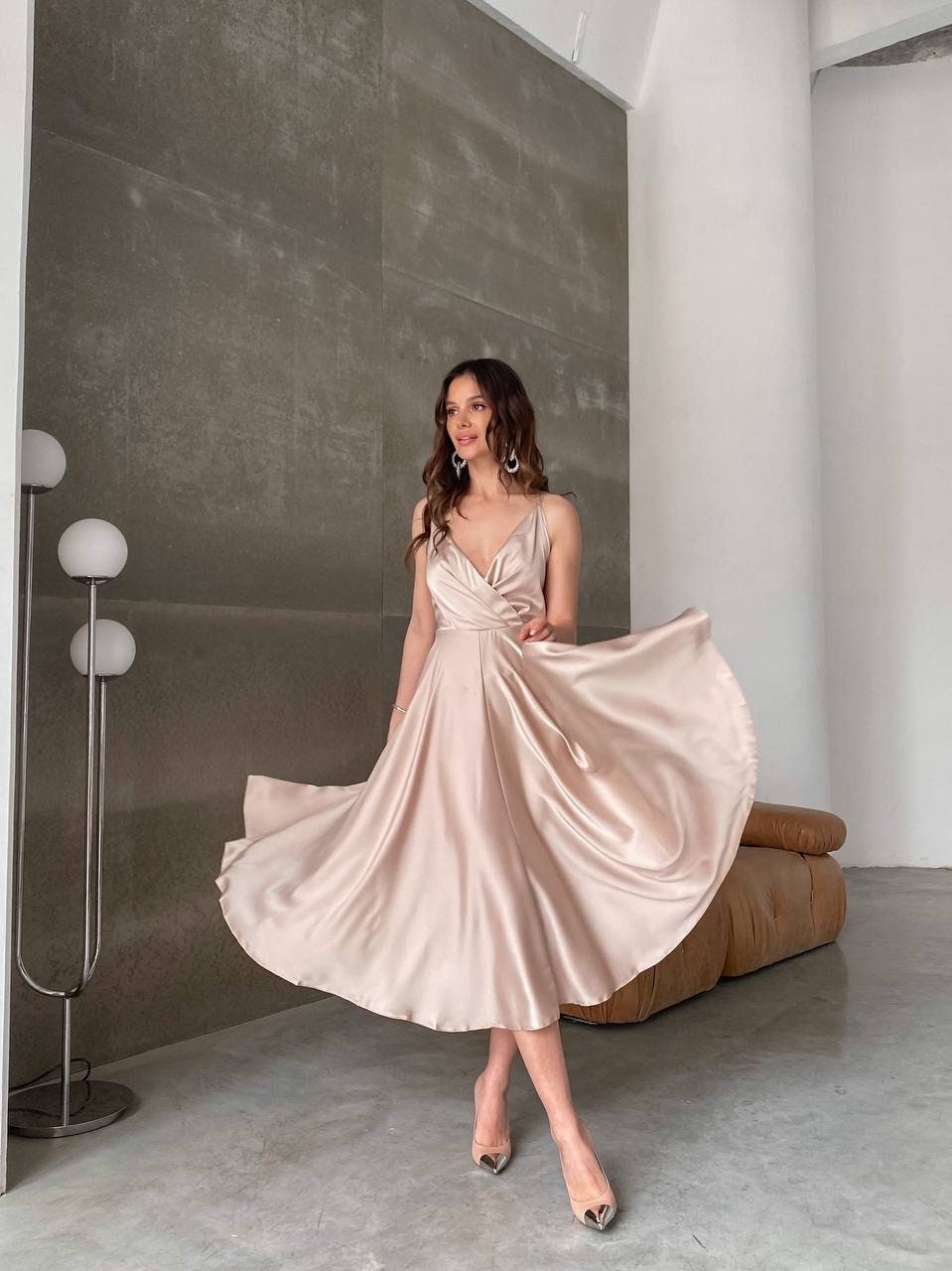 Gold store silk gown