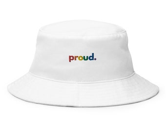 White Pride Embroidered Bucket Hat Texas Pride Organic Bucket Hat - The Barbed Wire main image 4