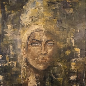 ORIGINAL OIL PAINTINGS Oil on Canvas Queen of Africa Oil Painting