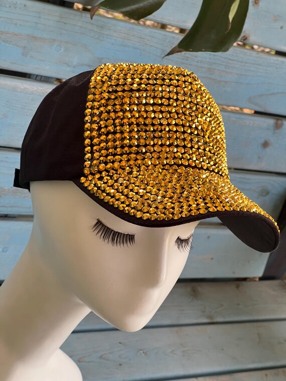 Chic Black and GoldBronze Beaded Hat Amazon.com: amscan Black Hat with Gold Bling (1 Pc), Stylish  main image 3