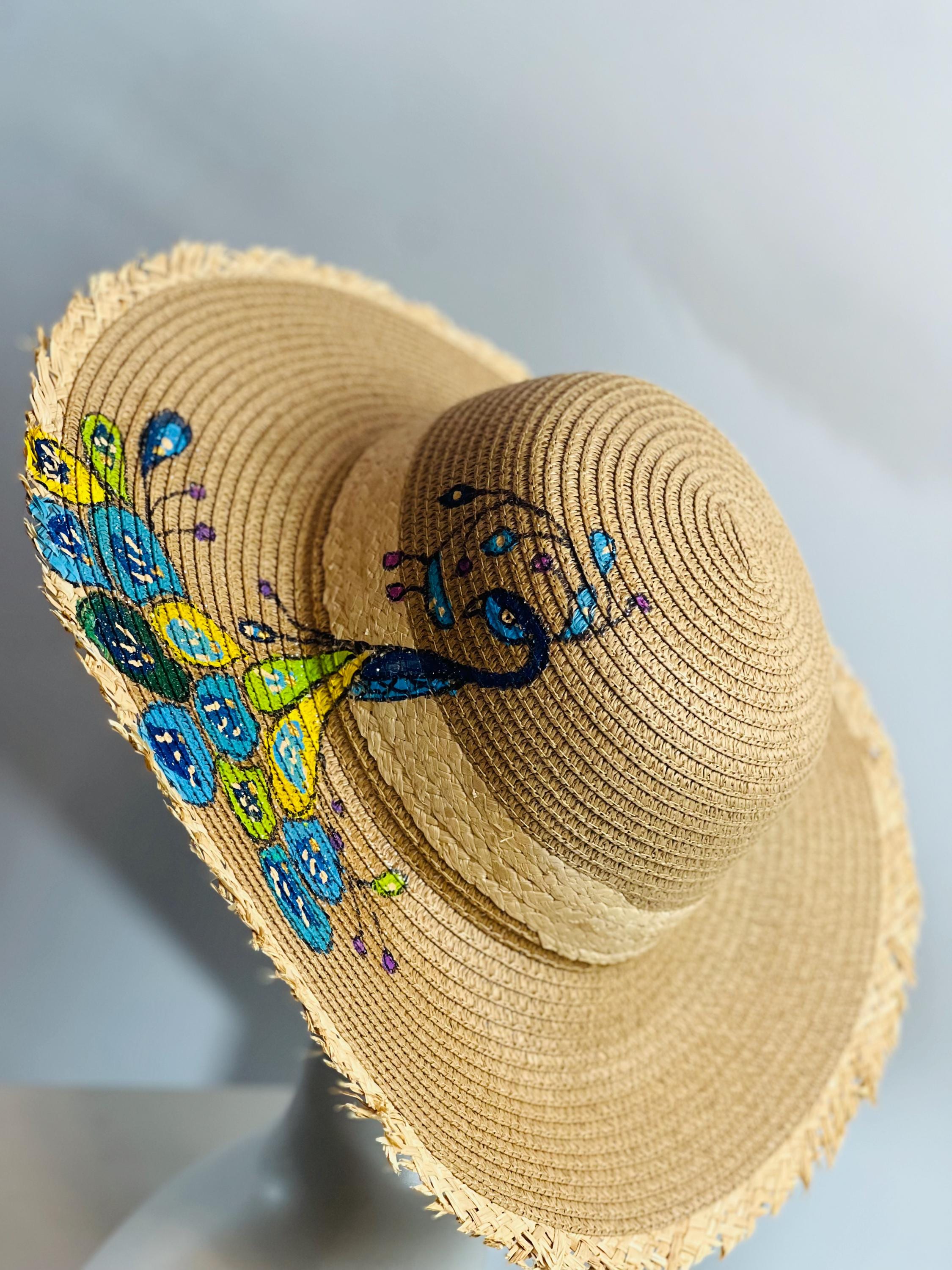 Hand Painted Straw Hats - Etsy display picture 1