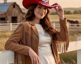 Red Rhinestone Western Cowboy Hat – Sparkly Cowgirl Hat – Felt Rodeo Hat – Rhinestone Floral Cowboy Hat – Country Concert Hat