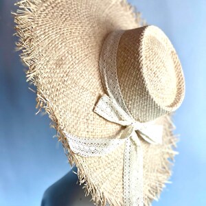 CREAM TAN Summer Hat Wide Brim Sun Hat Travel Hat floppy hat resort wear sun hat raffia palm hat straw hat garden hat bohemian hat