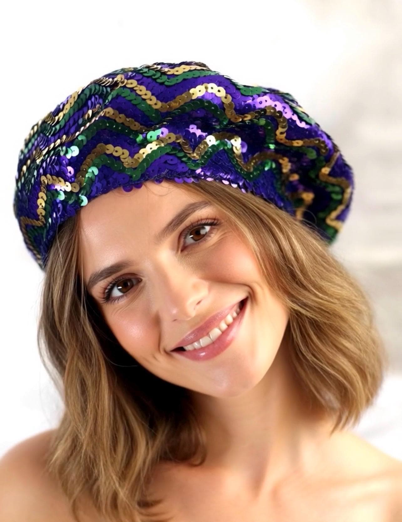 Gold Sequin Beret - Etsy