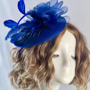 Royal Blue Fascinator Hat Perfect for Derby Day and Special Occasions  Tea Hat Fascinator Wedding Hat Church Hat