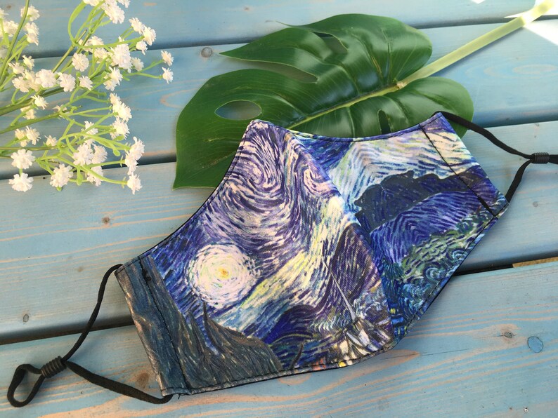 LA NOCHE ESTRELLADA Máscara de Van Gogh. Máscara de pintura de Etsy