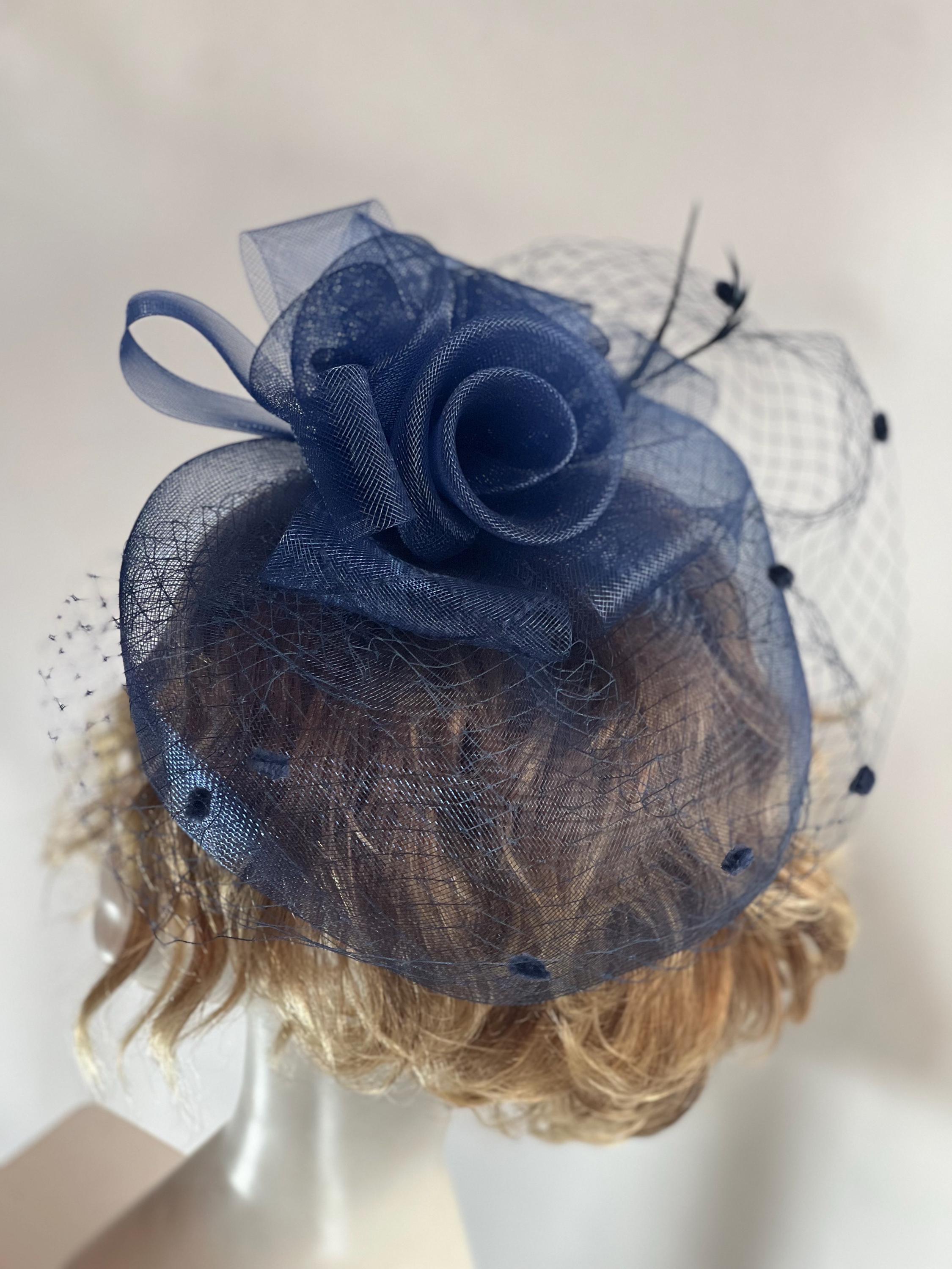 New Navy Blue Fascinator Derby Hat Tea Garden Party Hat Race  display picture 1