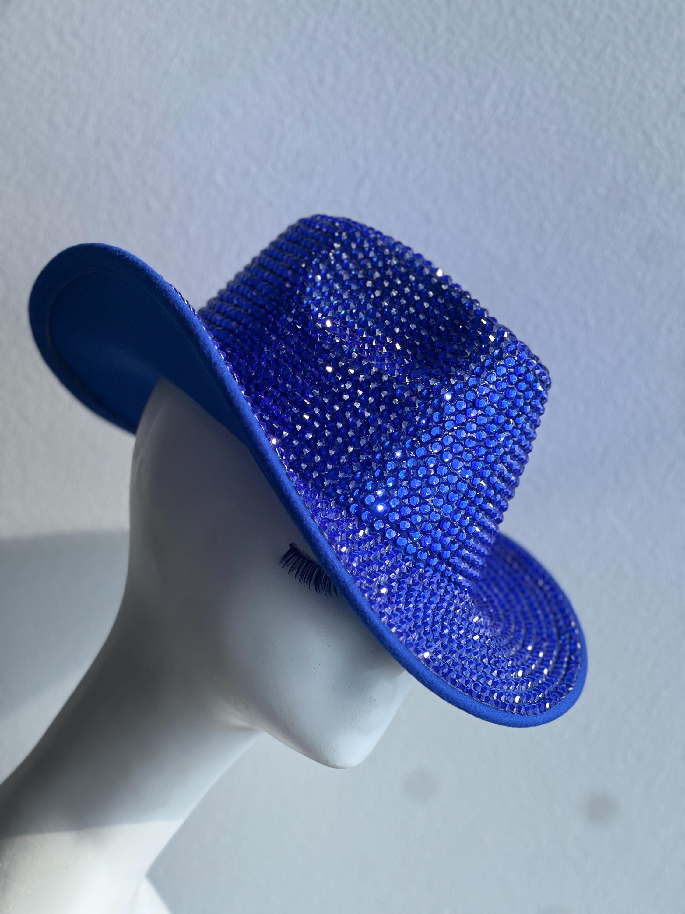 Royal Blue Sparkling Western Hat – Adjustable Rodeo  display picture 1