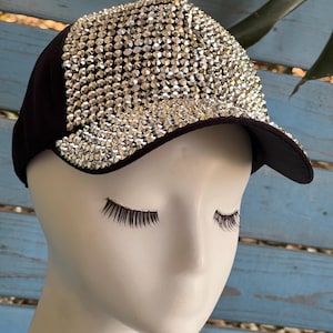 Rhinestone Baseball Cap: Unisex Sparkly Bling Festival Hat