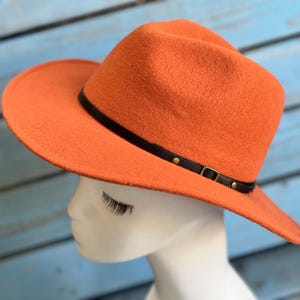 Burnt Orange Fedora - Etsy display picture 1
