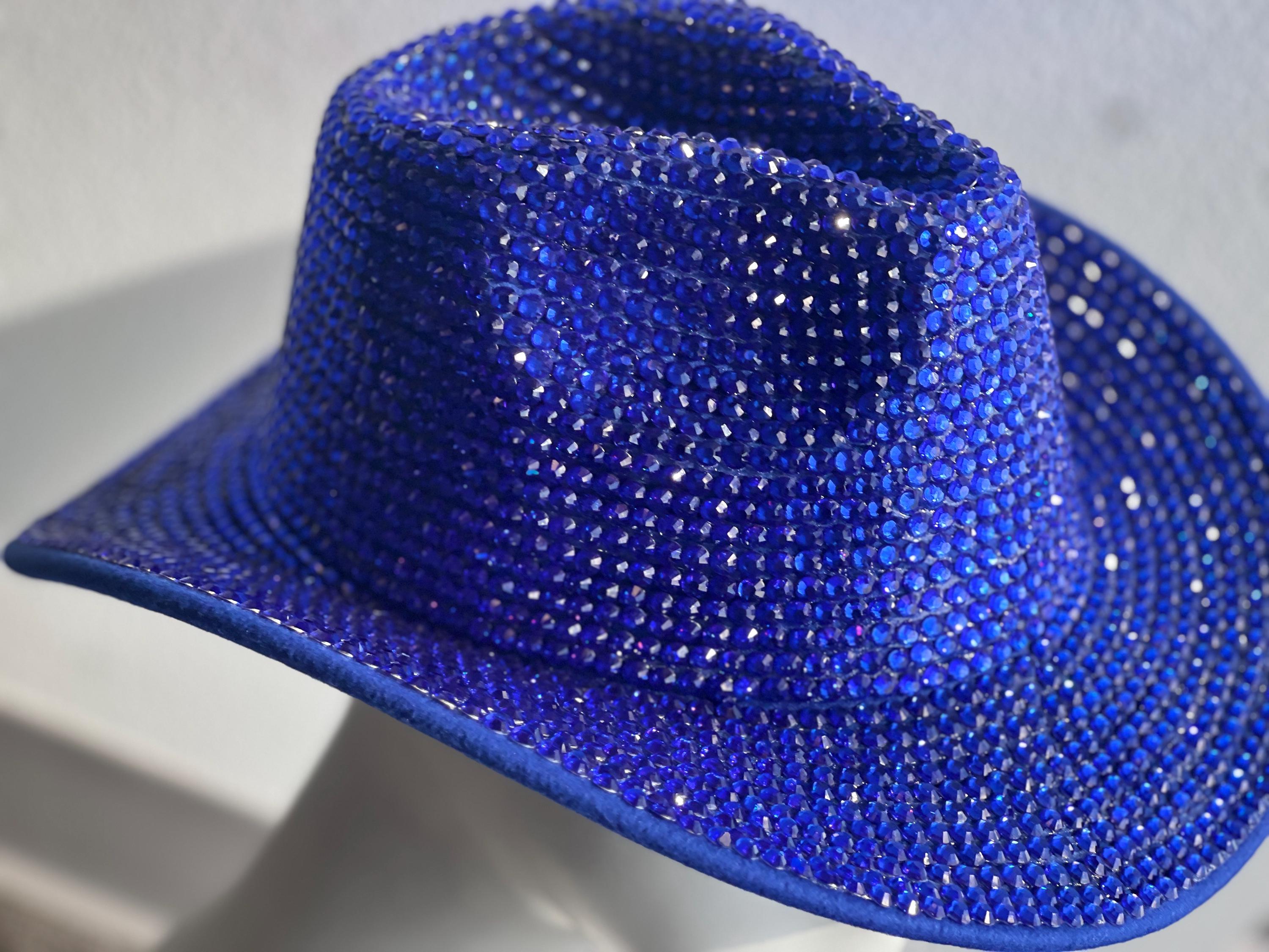 Royal Blue Sparkling Western Hat – Adjustable Rodeo  display picture 1
