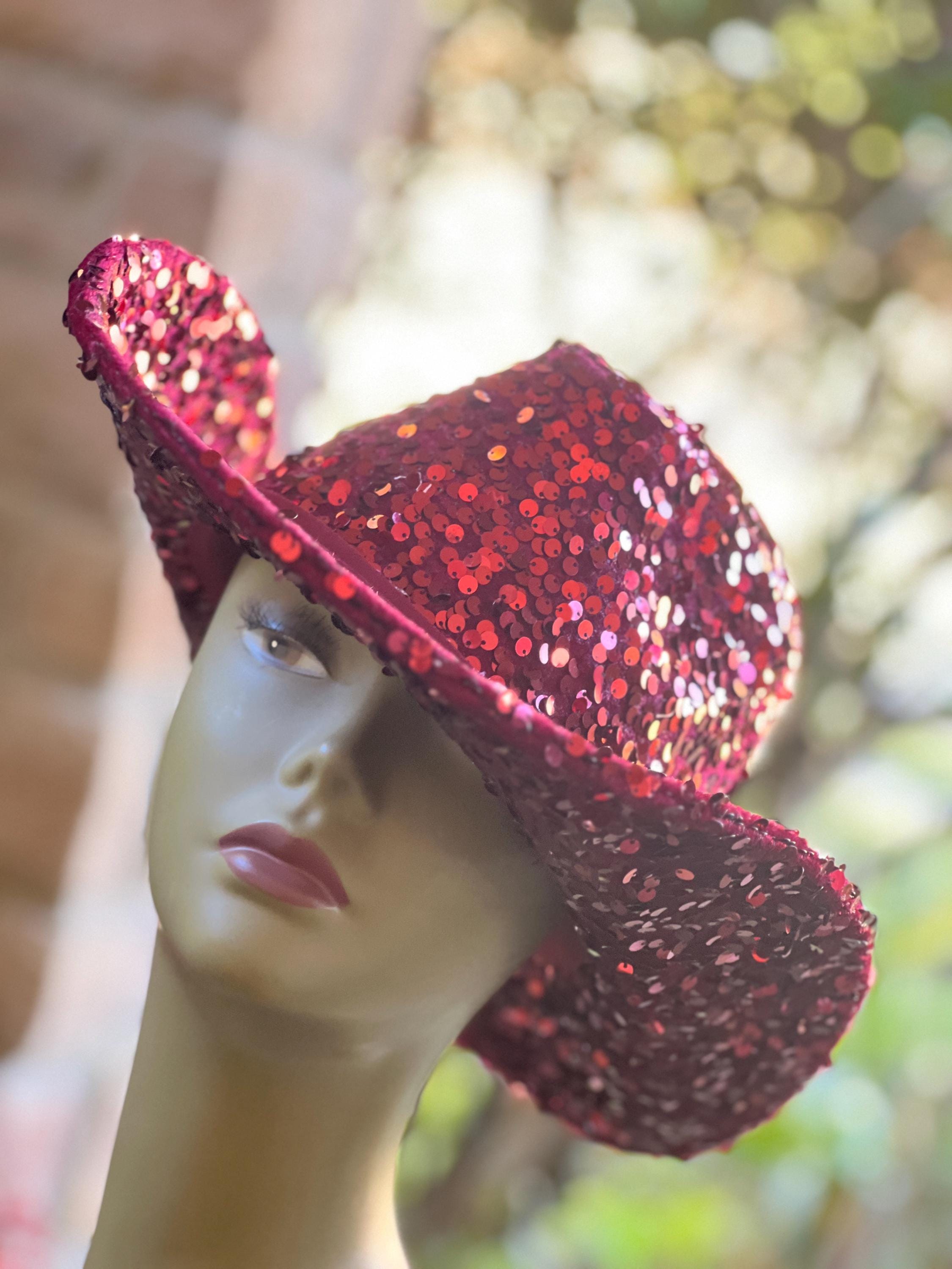Red Sequined Cowboy Hat - Etsy