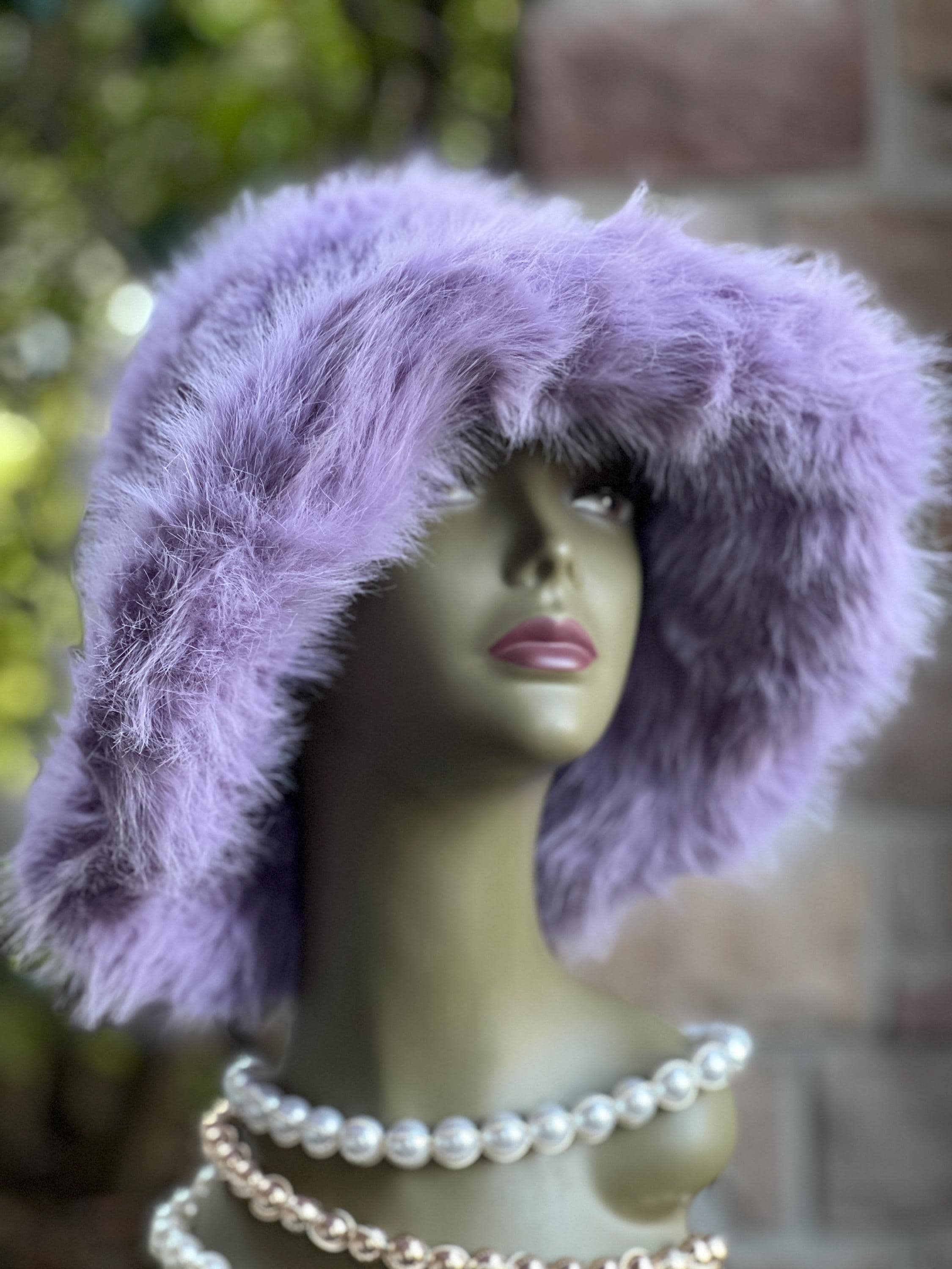 Elegant! Fabulous Fashionable Faux Fur Dark Purple Hat Purple Faux Fur Bucket Hat: Elegant Winter Fashion - Etsy main image 4