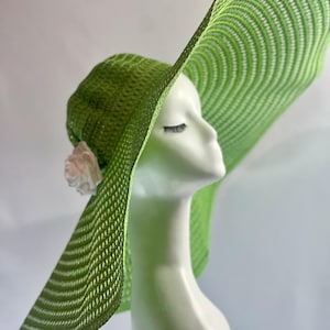 GREEN Summer Hat Wide Brim Sun Hat Travel Hat oversized floppy hat resort wear sun hat raffia palm hat breathable straw hat garden hat