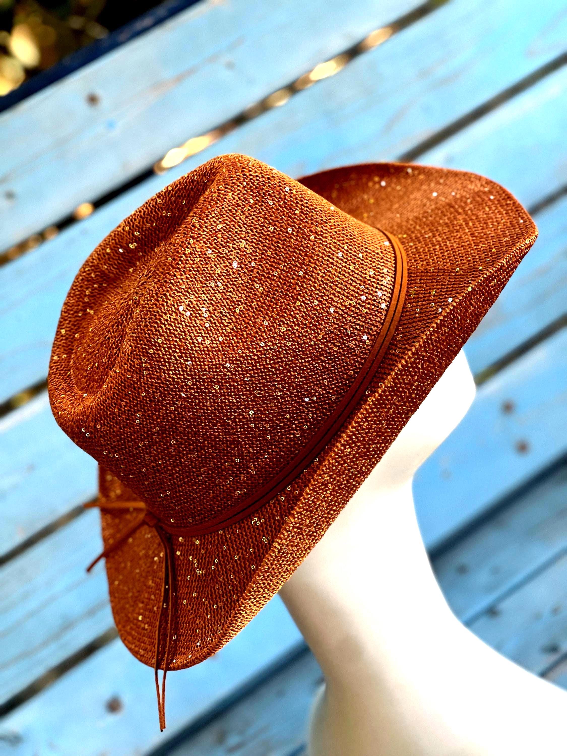 Orange Rhinestone Cowboy Hat - Etsy