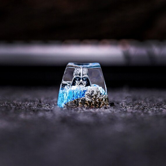 FLASH SALE! Darth Vader artisan keycap, Star Wars Keycaps for Custom Keyboard, Beautiful Universe resin keycap Space Star wars gifts